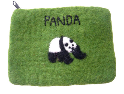 Handmade Felt Pouch - PANDA