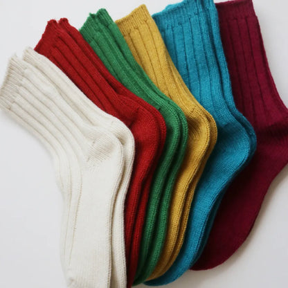 96% Merino Wool Rib Crew Socks – Green
