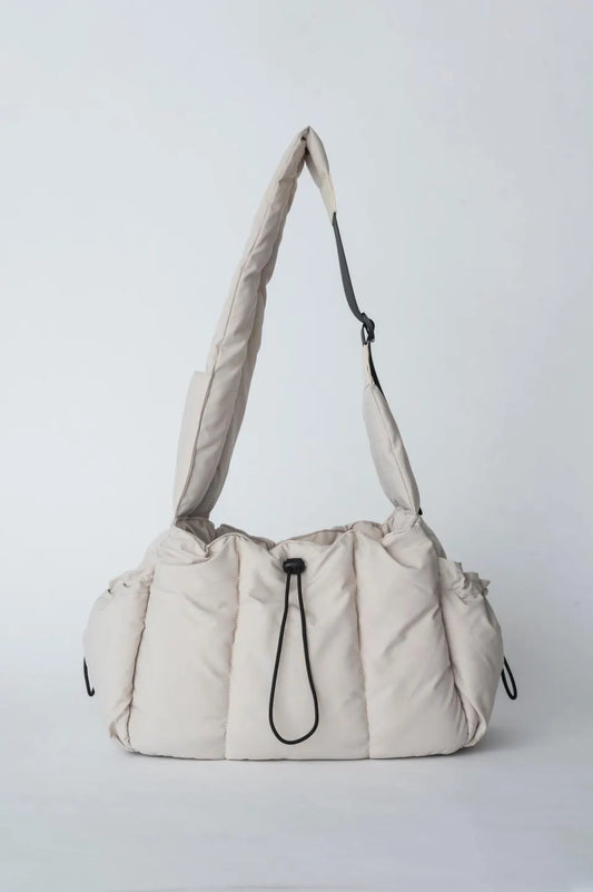 Fluffy Pet Carrier Bag - cream