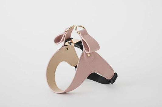 Ribbon Leather Harness - pink