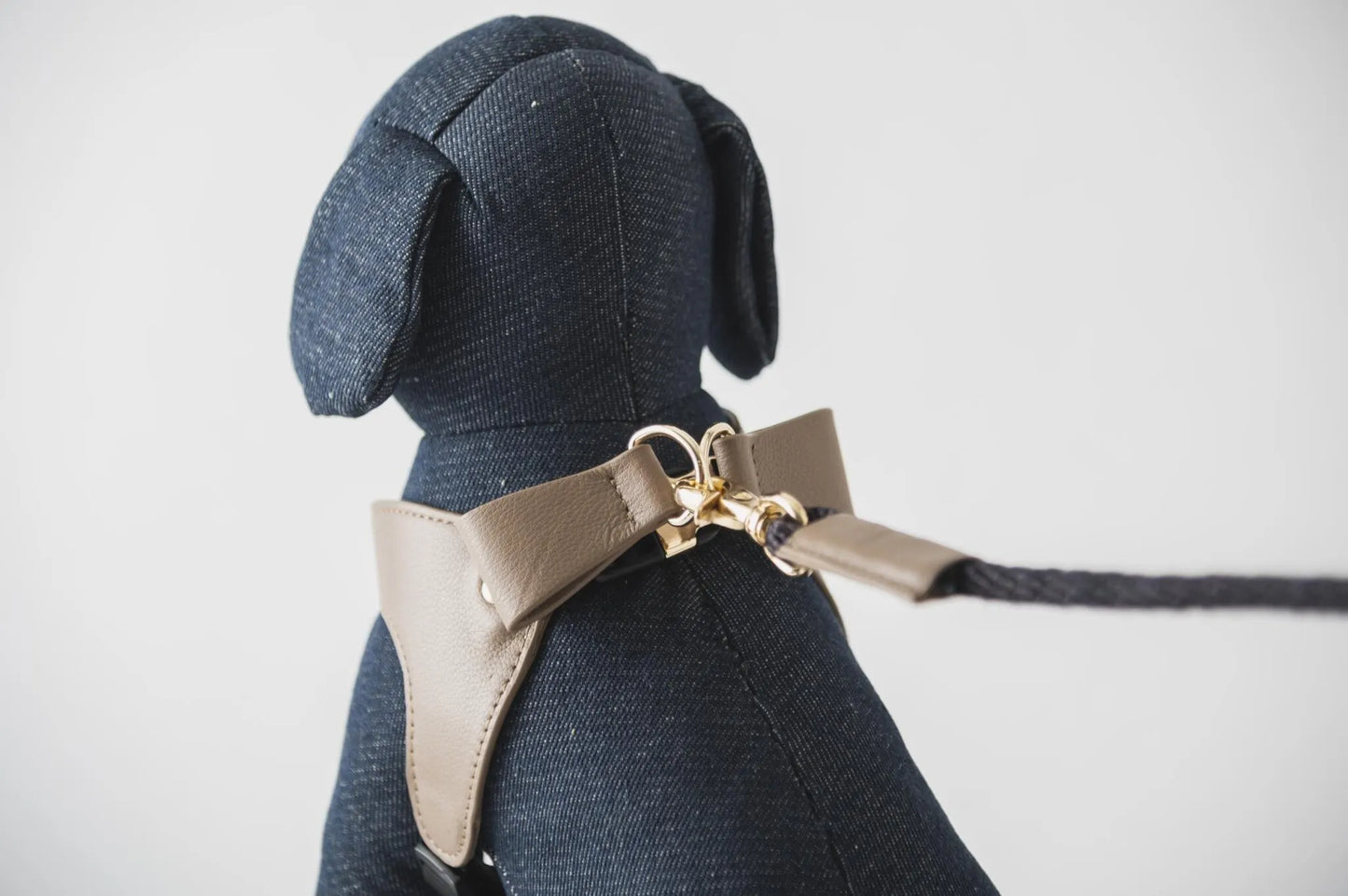 Ribbon Leather Harness - greige