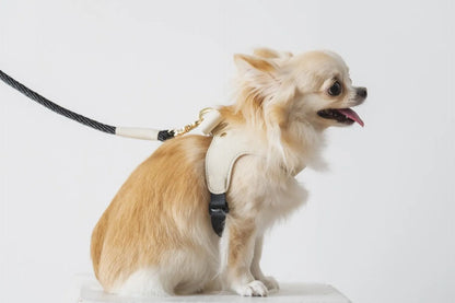 Ribbon Leather Harness - white