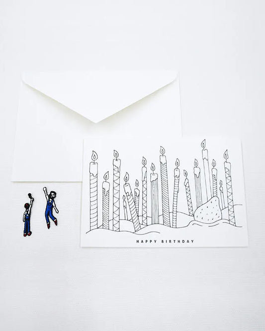 Happy Birthday Card + Patch (Monochrome Edition)