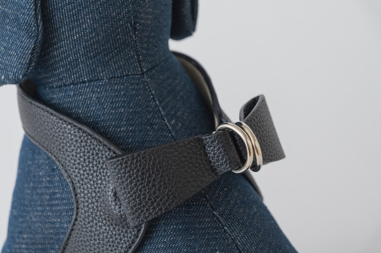Ribbon Vegan Leather Harness | Black