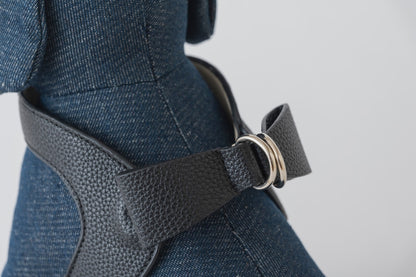 Ribbon Vegan Leather Harness | Black