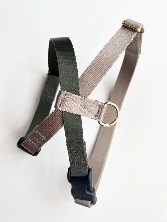Dog Harness - khaki × beige