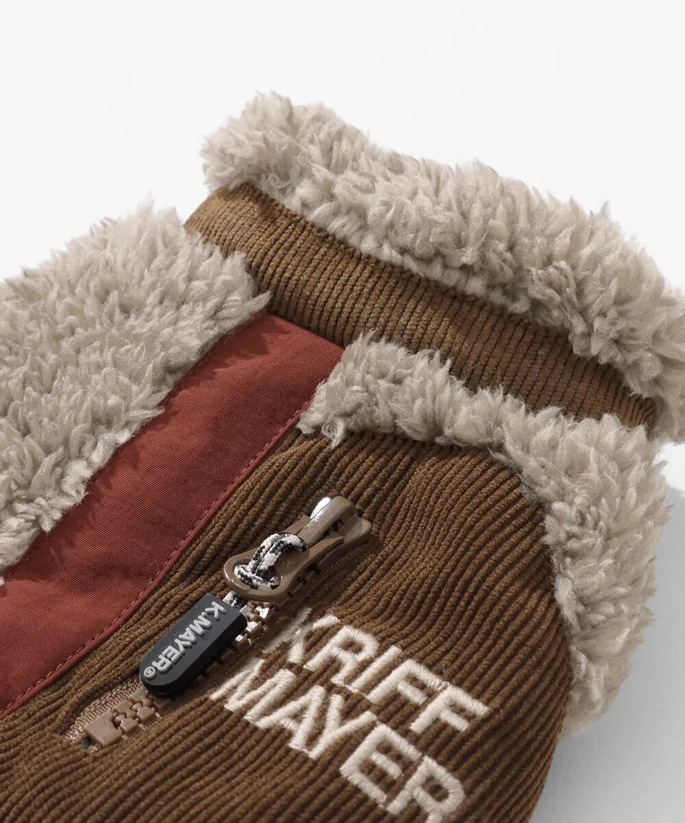 Warm Shaggy Boa Dog Vest - Brown