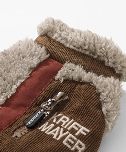 Warm Shaggy Boa Dog Vest - Brown