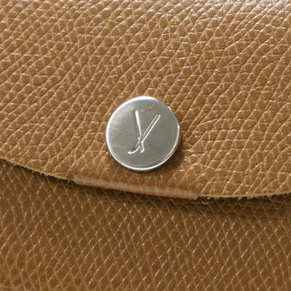 Leather Square Coin Case - ivory