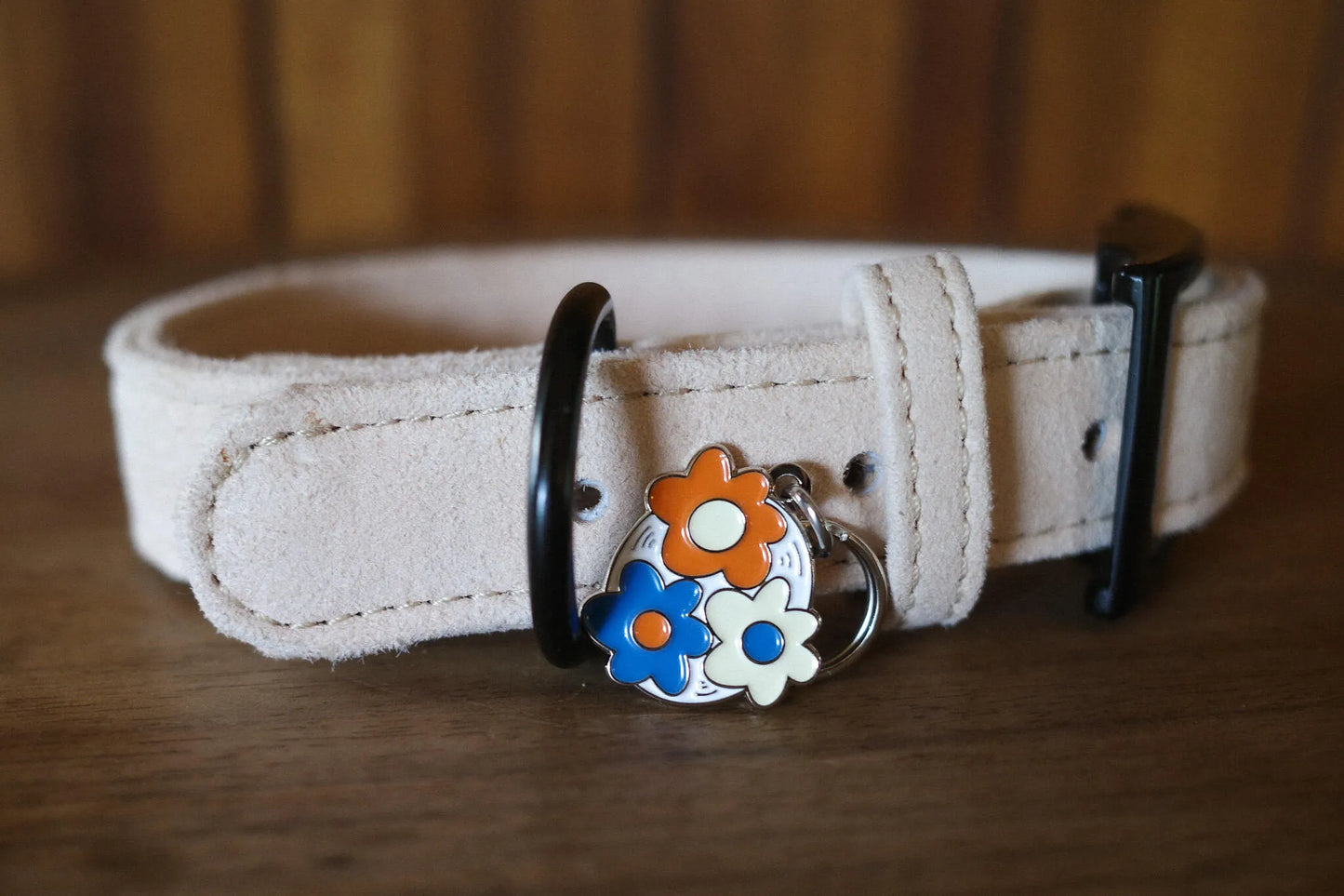 Dog & Key Charm - Flower