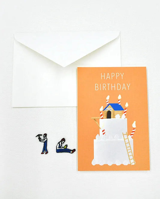 Greeting Card + Embroidered Patch - Happy Birthday