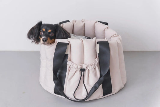 Fluffy 2-Way Drive Bed Carrier - cream