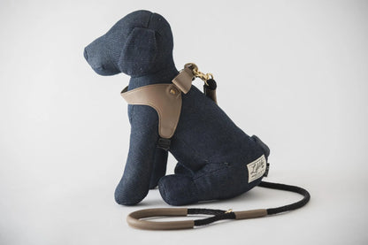 Ribbon Leather Harness - greige