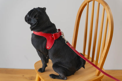 Ribbon Vegan Leather Harness | Red