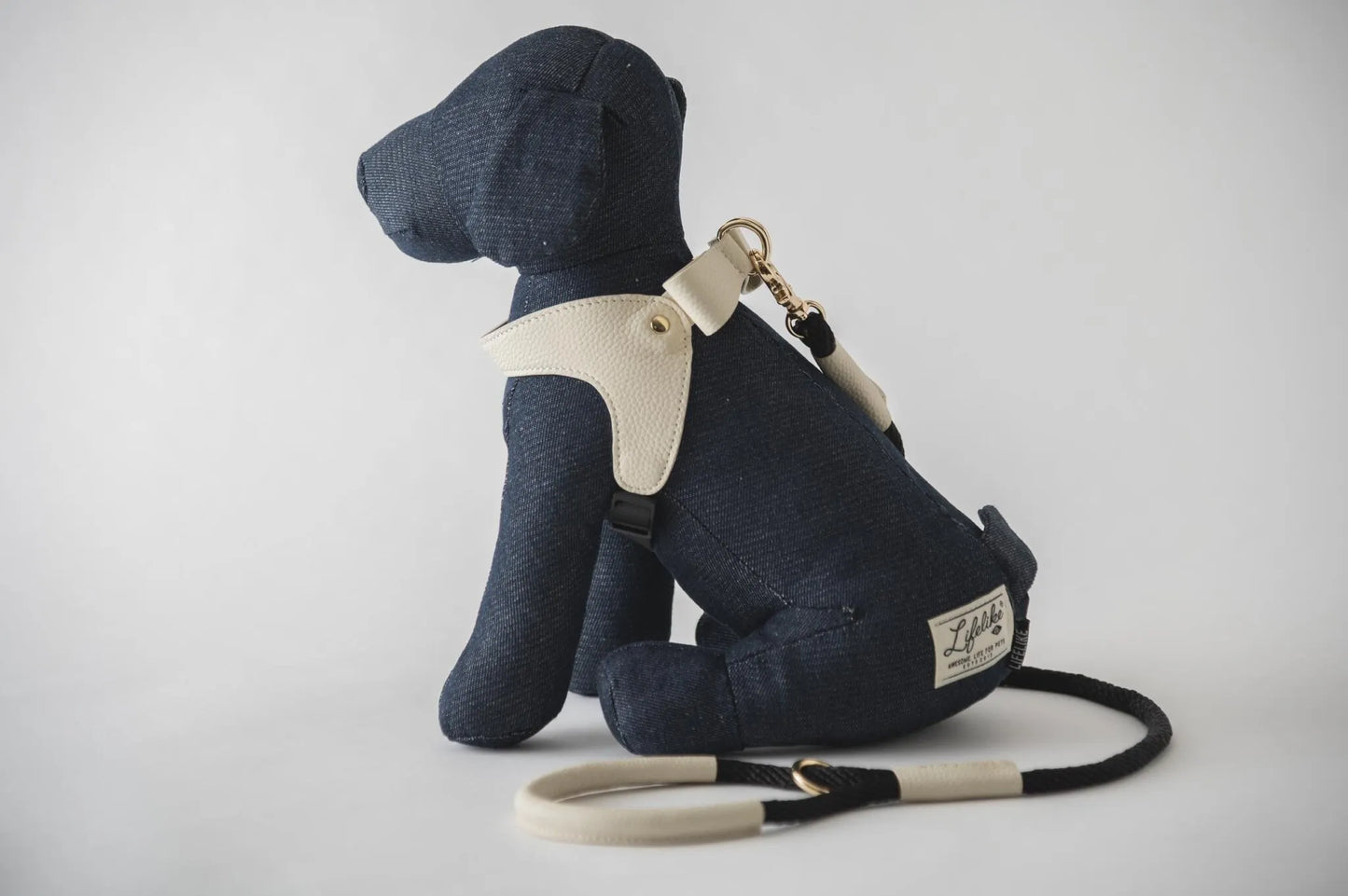 Ribbon Leather Harness - white