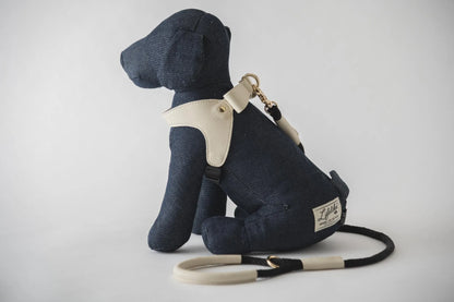 Ribbon Leather Harness - white