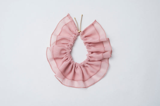 Chiffon Ruffle Pet Scrunchie | Pink